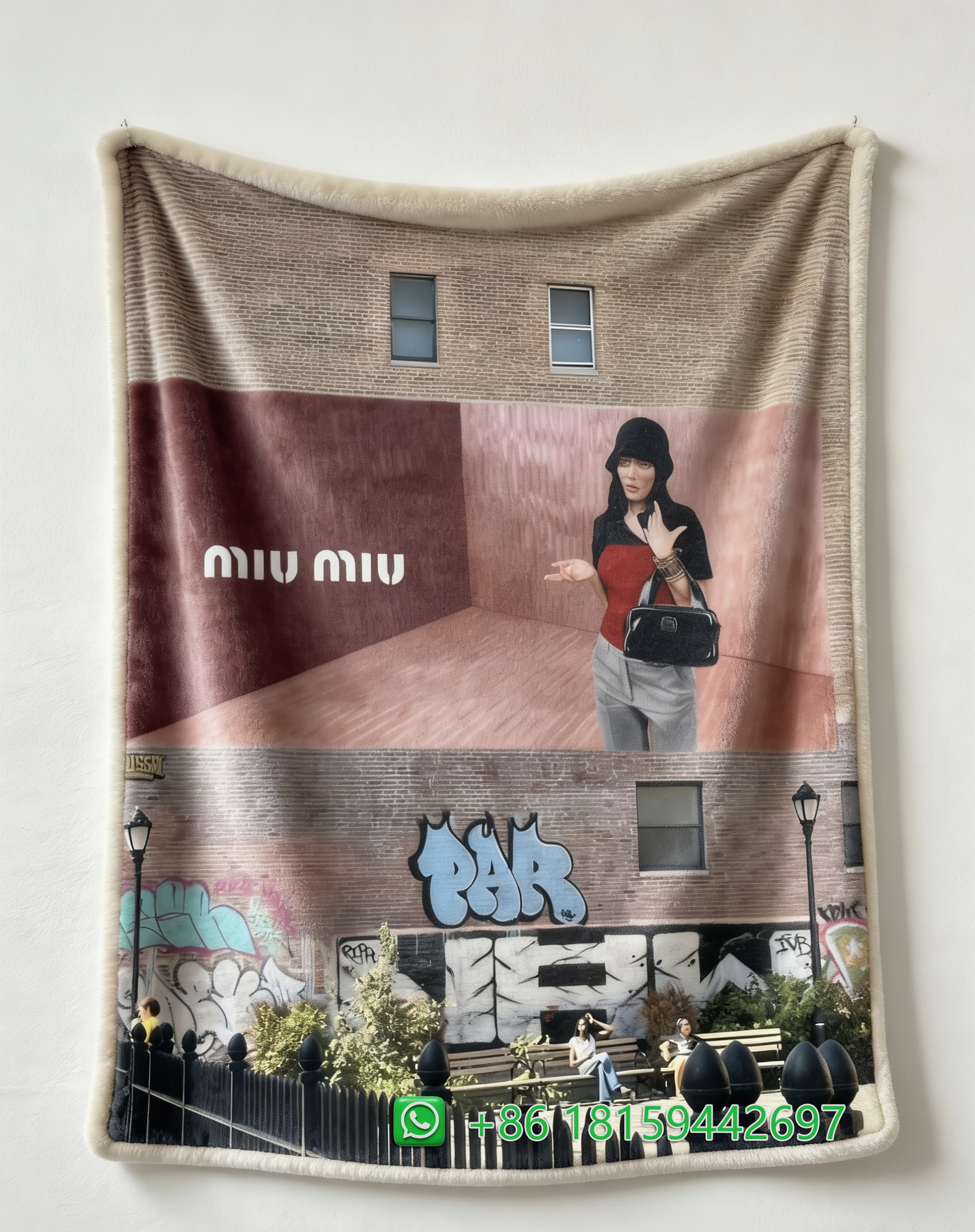 Miumiu Throw Blankets